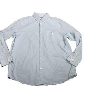 Men's Vineyard  Vines Blue check long sleeve button down - XL